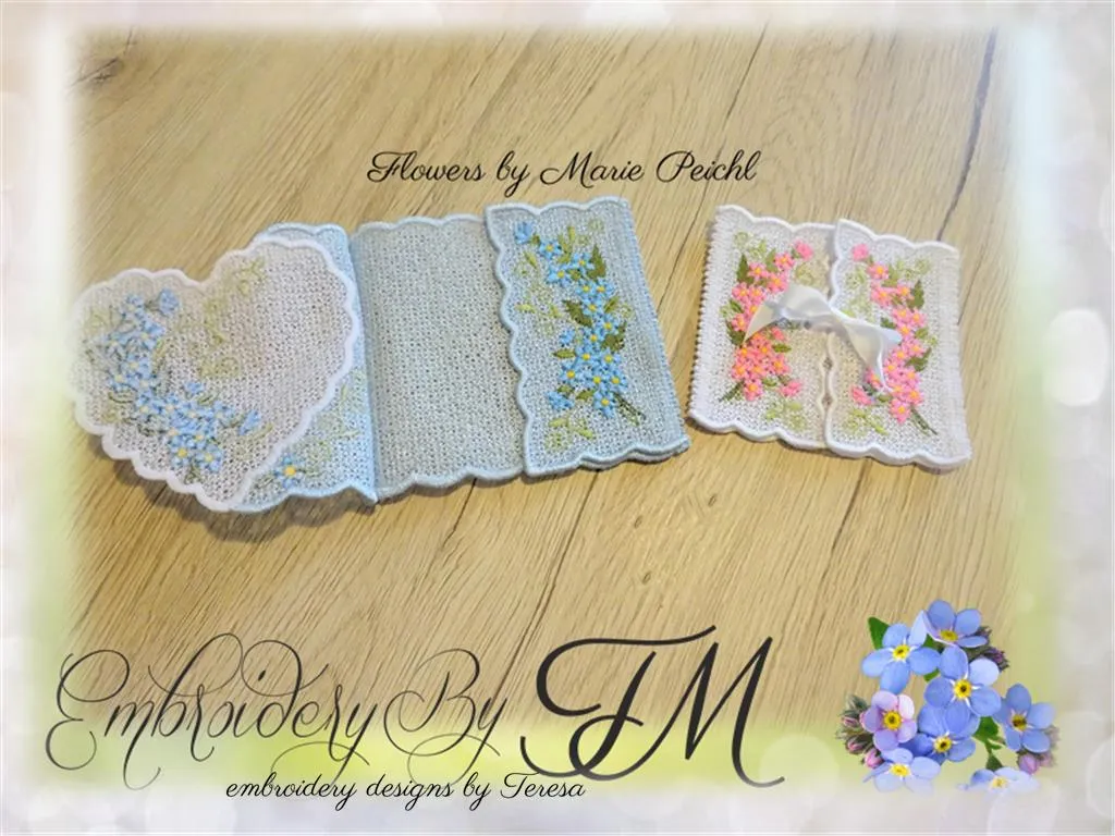 Envelope with flowers Forget Me Not  / two variations