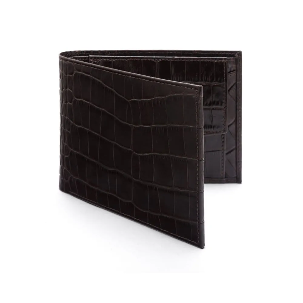 Essential Billfold Wallet - Brown Croc