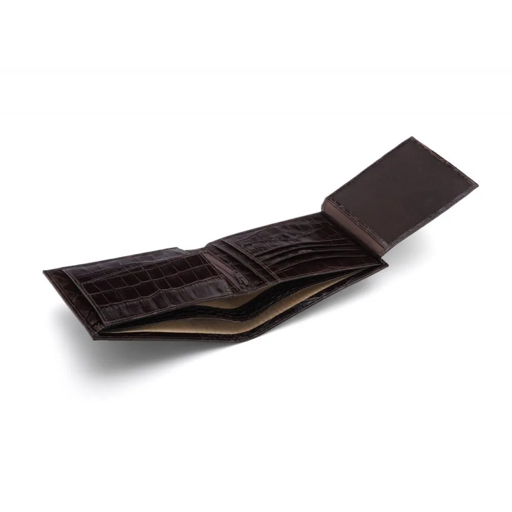 Essential Billfold Wallet - Brown Croc
