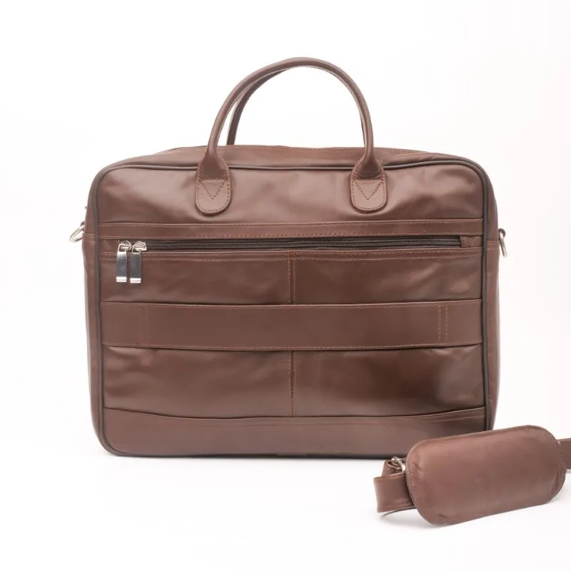 Executive Brown Leather Laptop Bag