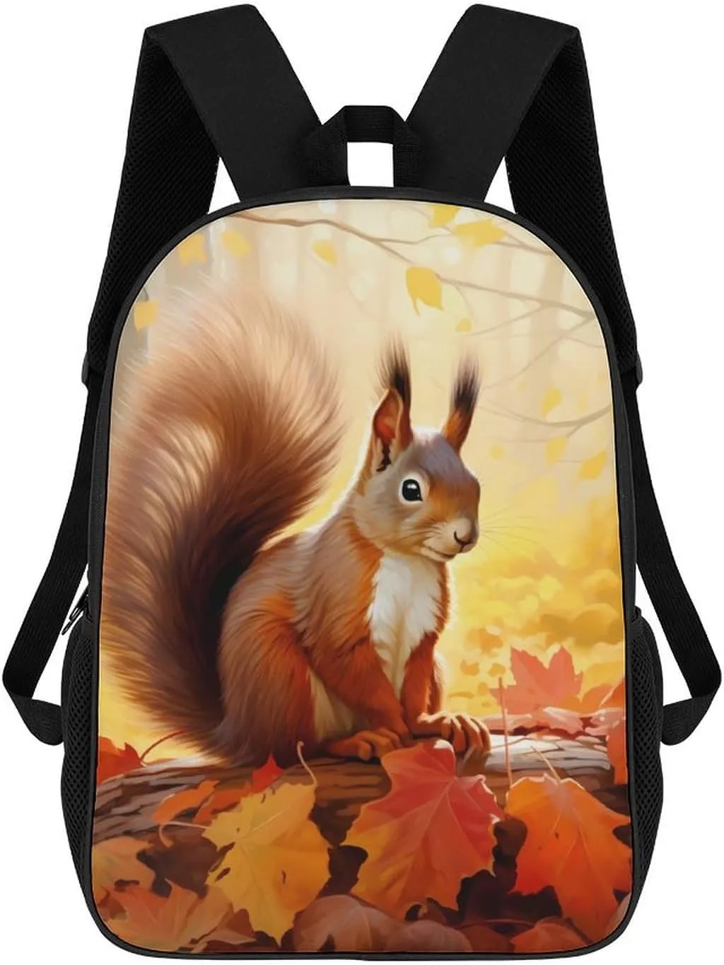 Fall Squirrel Travel Backpack Carry On Backpack 17 Inch Laptop Bag Casual Daypack for Weekender Business Hiking