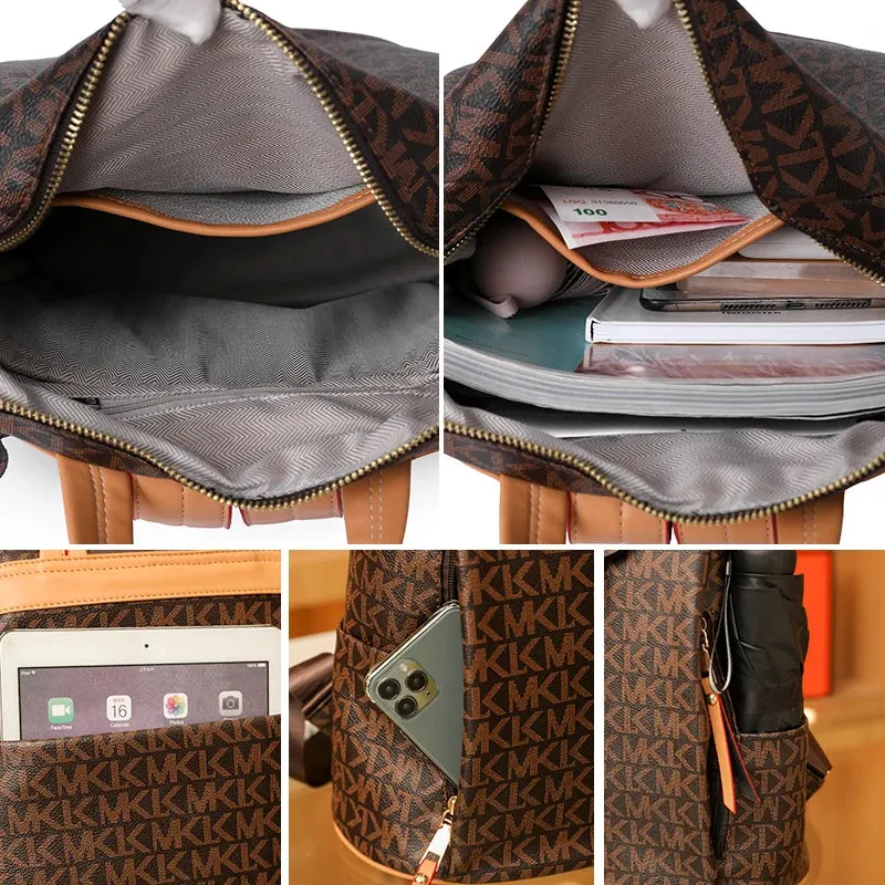 Fashion Letter Designer Backpacks Women's Multifunctional Anti-theft Backpacks Shoulder Bag