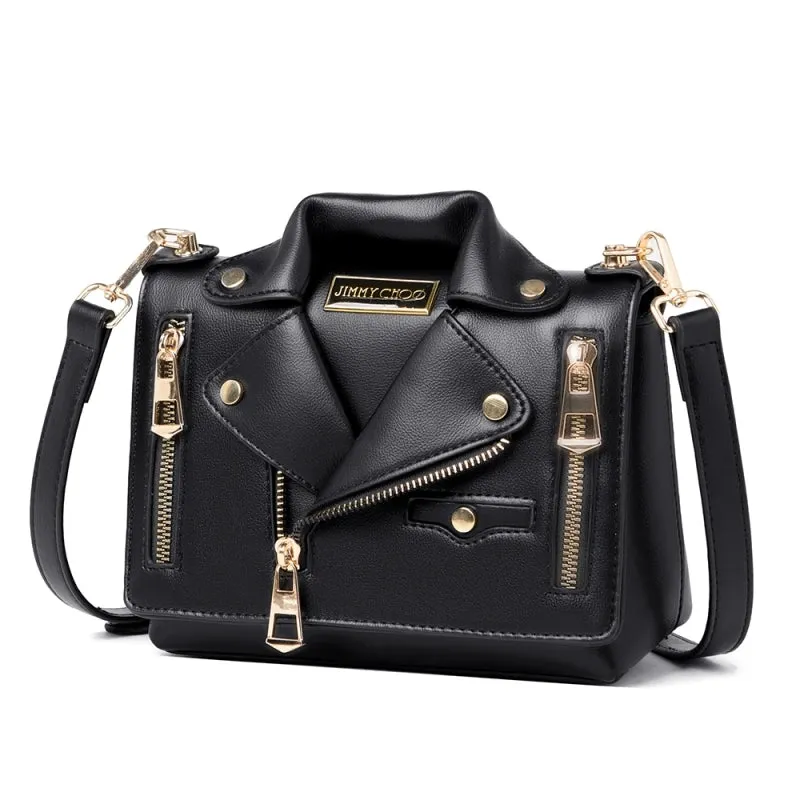 Fashion Rock Style Shoulder Bags for Women Jacket Shape Top Quality Handbag