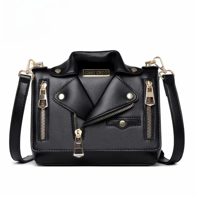 Fashion Rock Style Shoulder Bags for Women Jacket Shape Top Quality Handbag