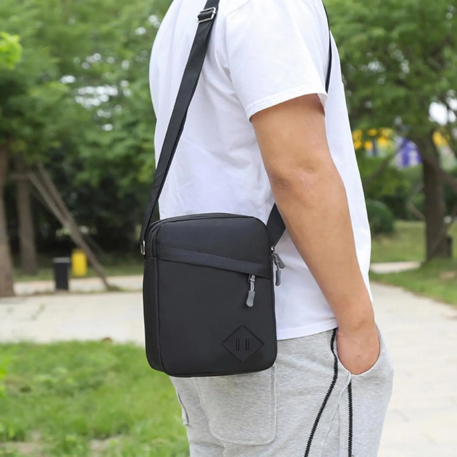 Fashion Satchel Business Travel Men And Women Small Square Bag Shoulder Carry On Document Bag Shoulder Bag Shoulder Bags for Women