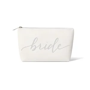 Faux Leather Makeup Bag - Bride