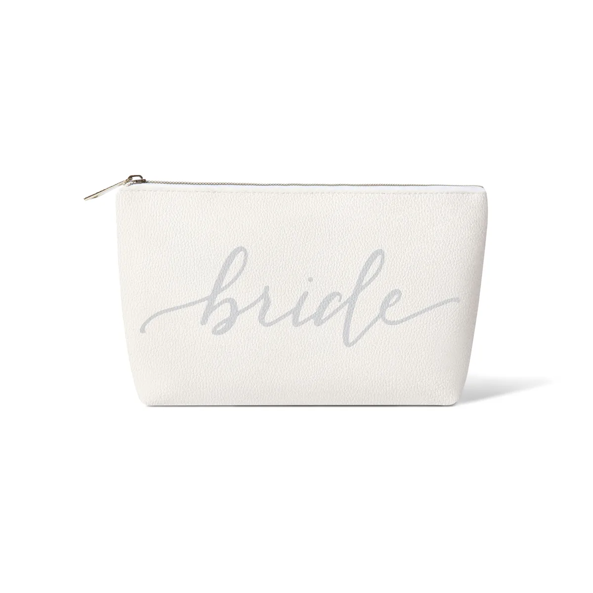 Faux Leather Makeup Bag - Bride