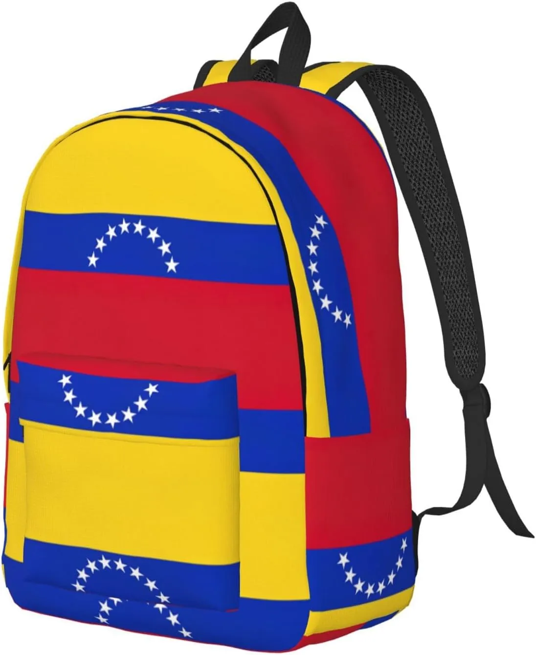 Flag Of Venezuela Print Canvas Backpack Women,Mens Travel Casual Daypack Bookbag For Laptop Work Travel Hiking