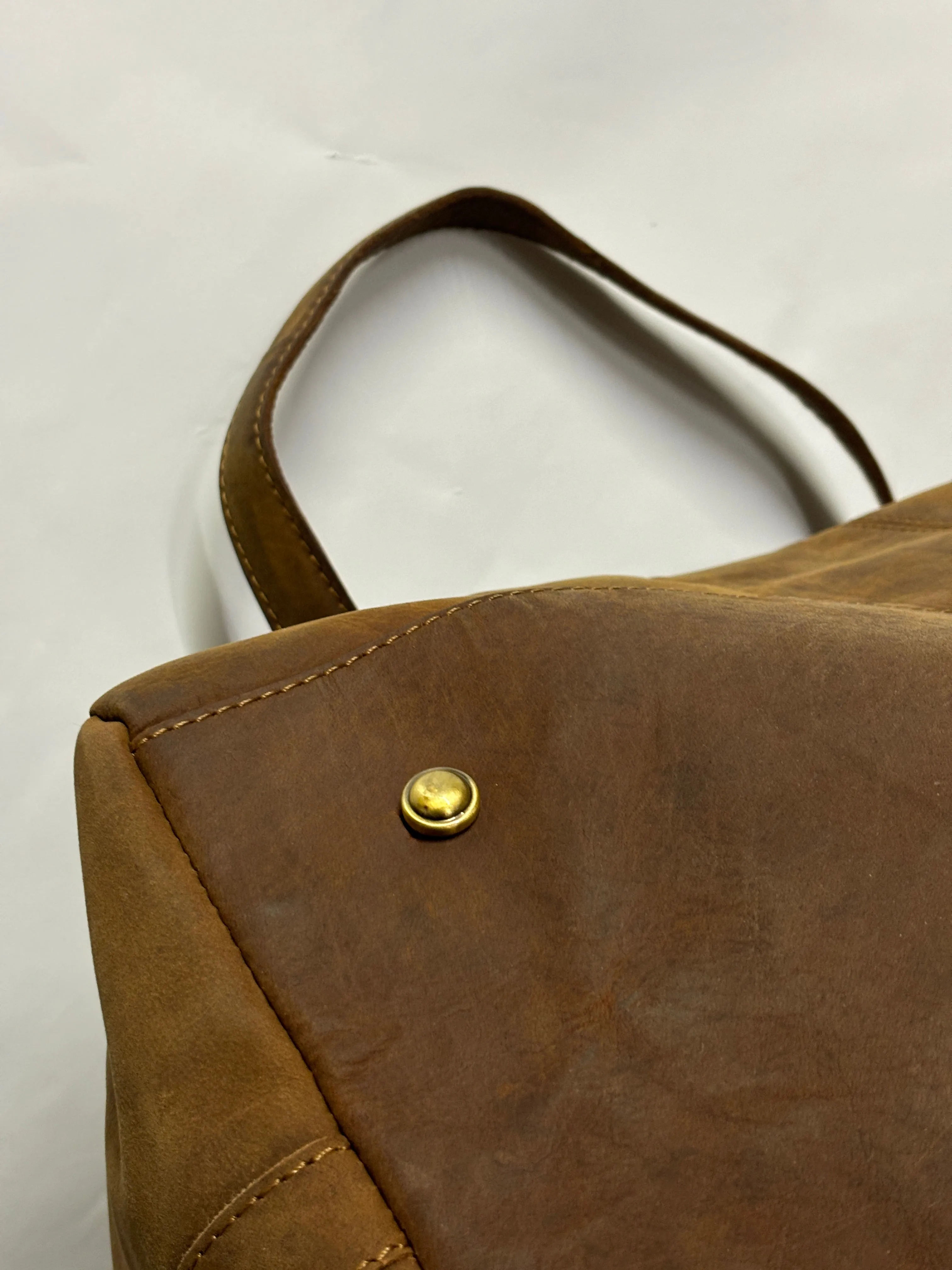 Forbes & Lewis Brown Leather Weekender Bag Large