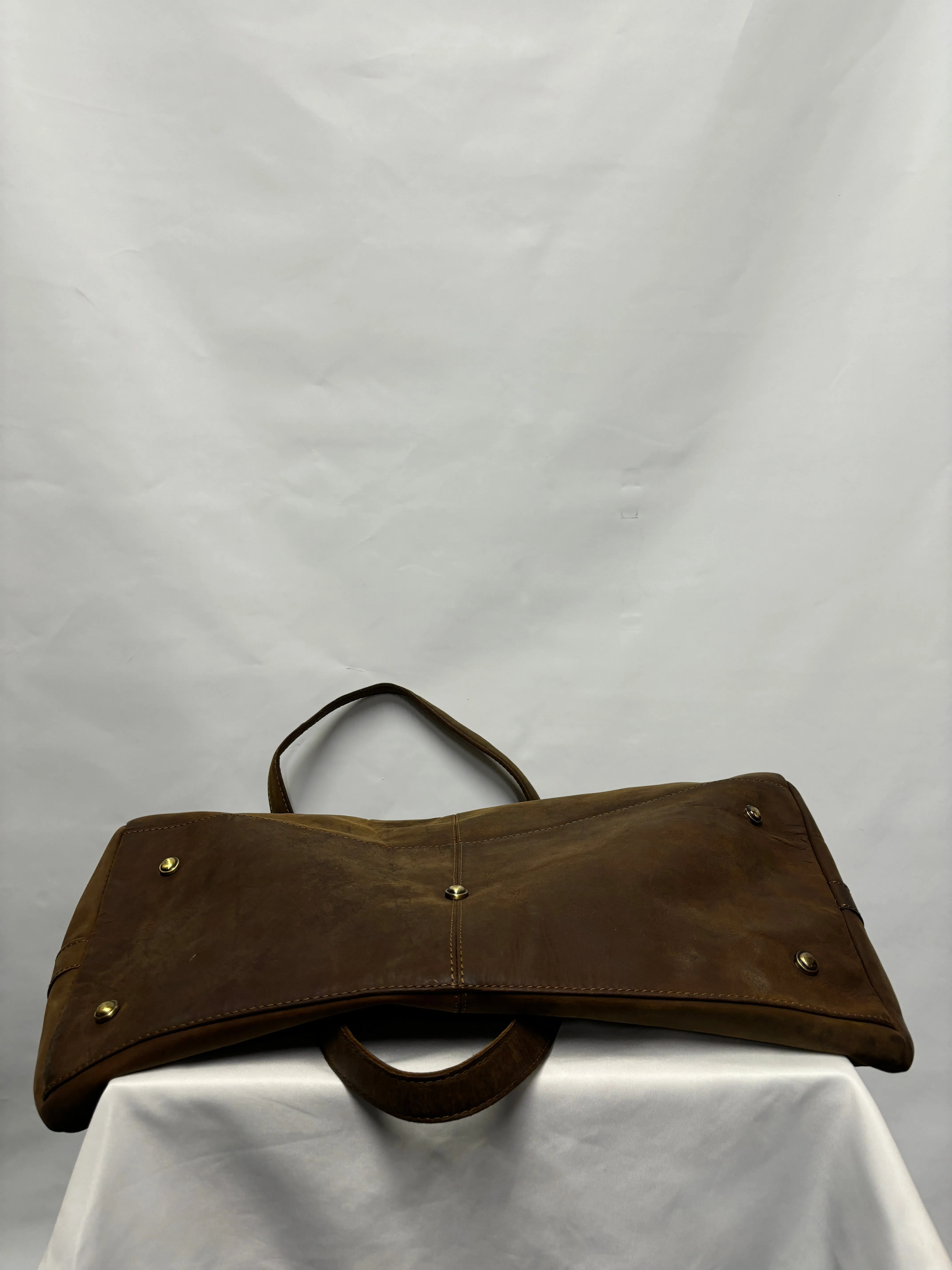 Forbes & Lewis Brown Leather Weekender Bag Large