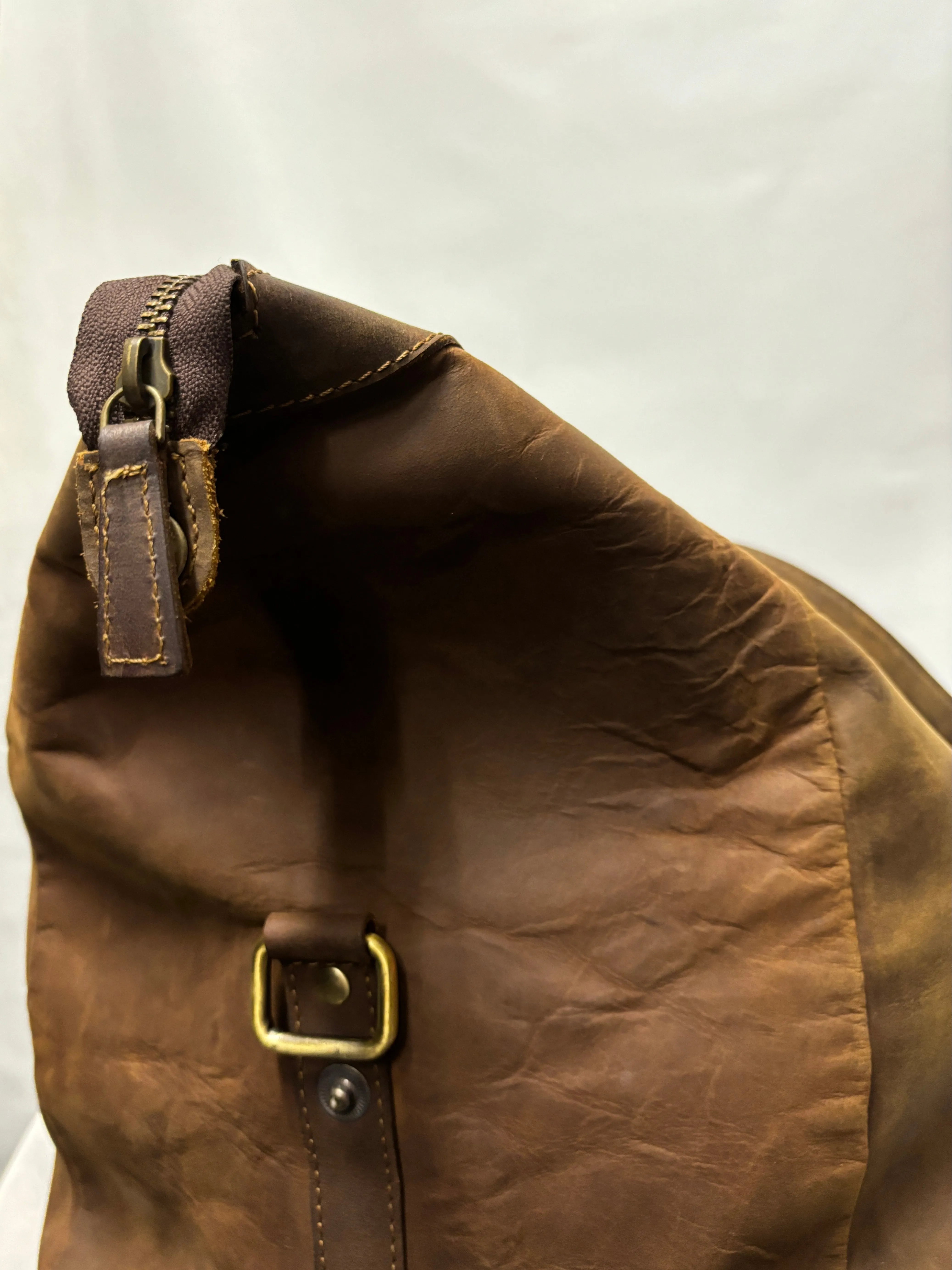 Forbes & Lewis Brown Leather Weekender Bag Large