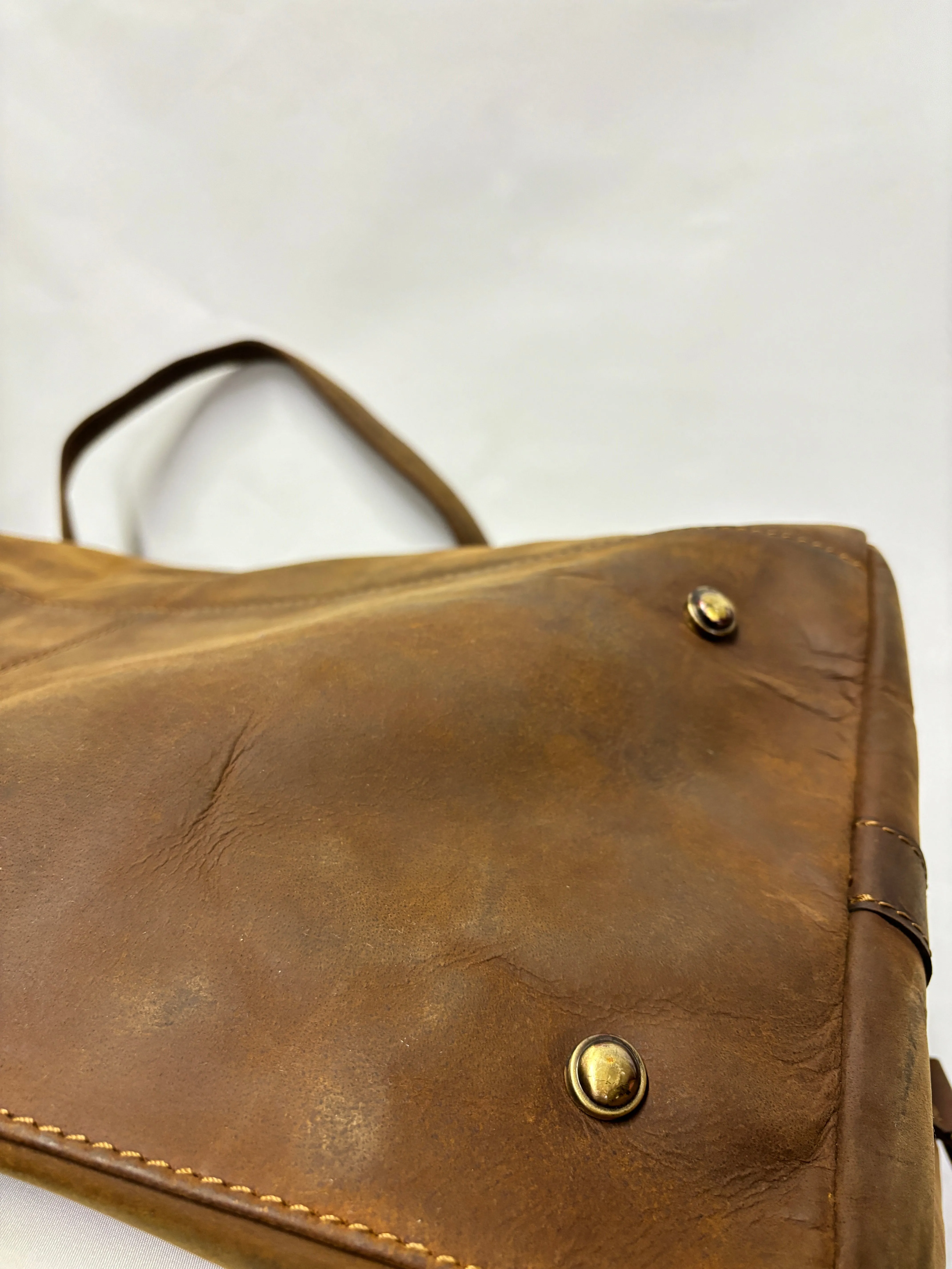 Forbes & Lewis Brown Leather Weekender Bag Large
