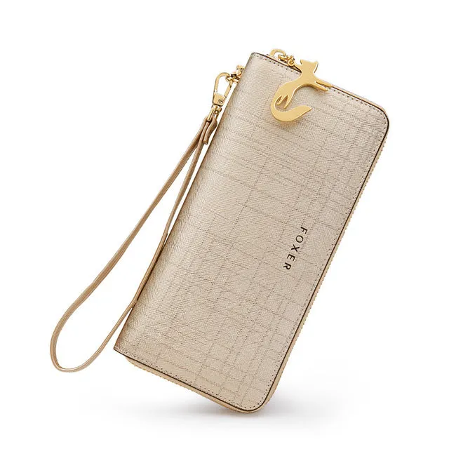 FOXER Luxury Leather Wallet with Wristle