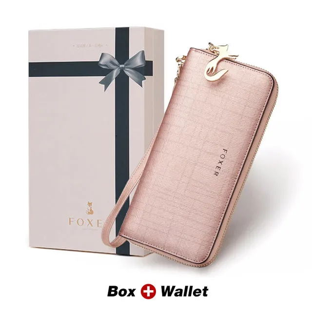 FOXER Luxury Leather Wallet with Wristle