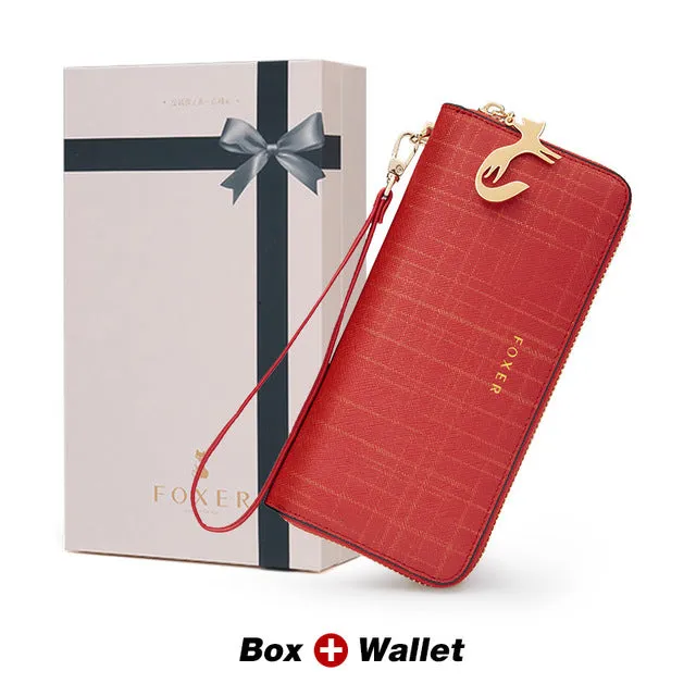 FOXER Luxury Leather Wallet with Wristle