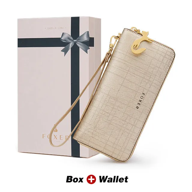 FOXER Luxury Leather Wallet with Wristle