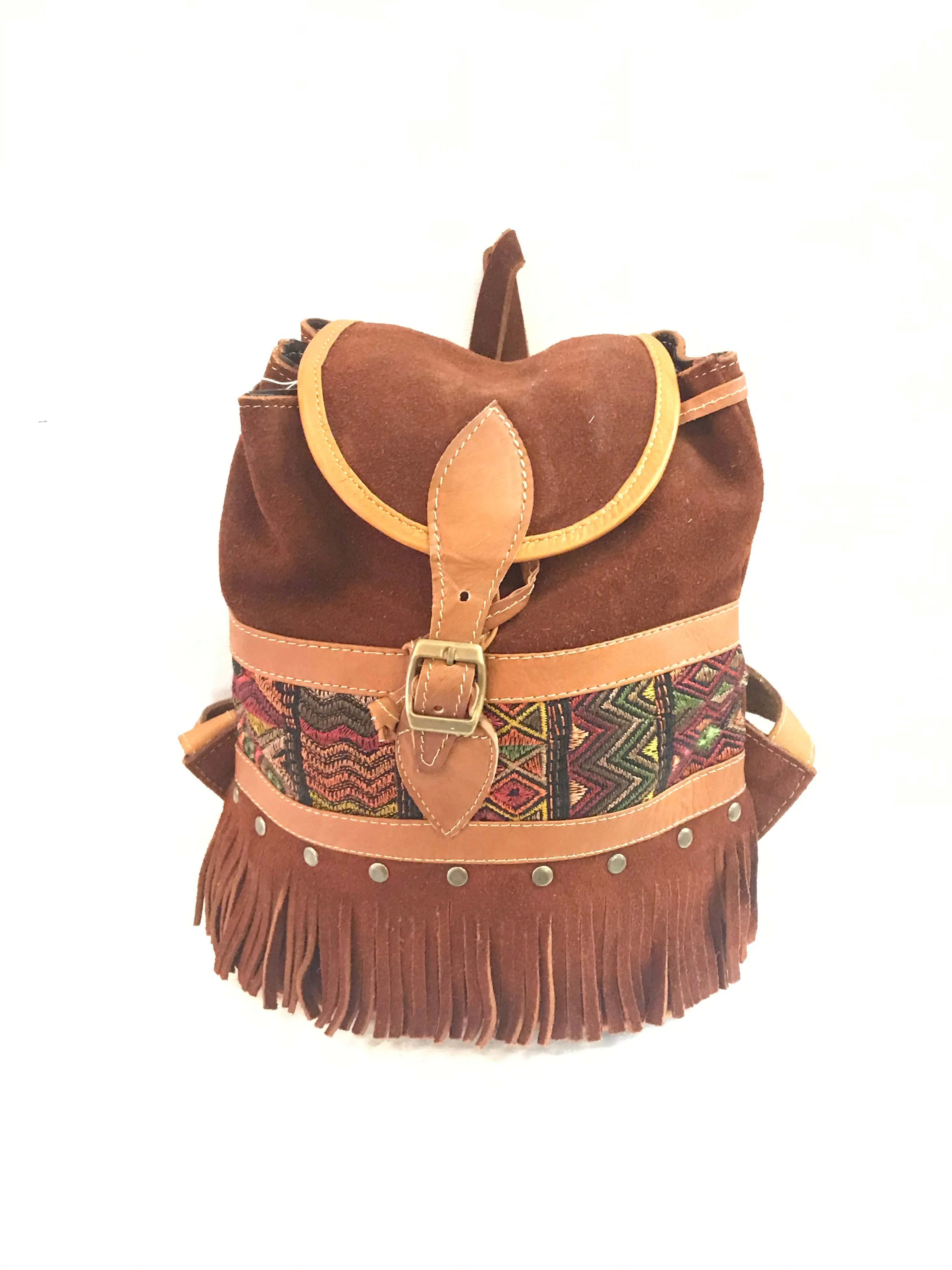 Fringe Suede Mini Backpack