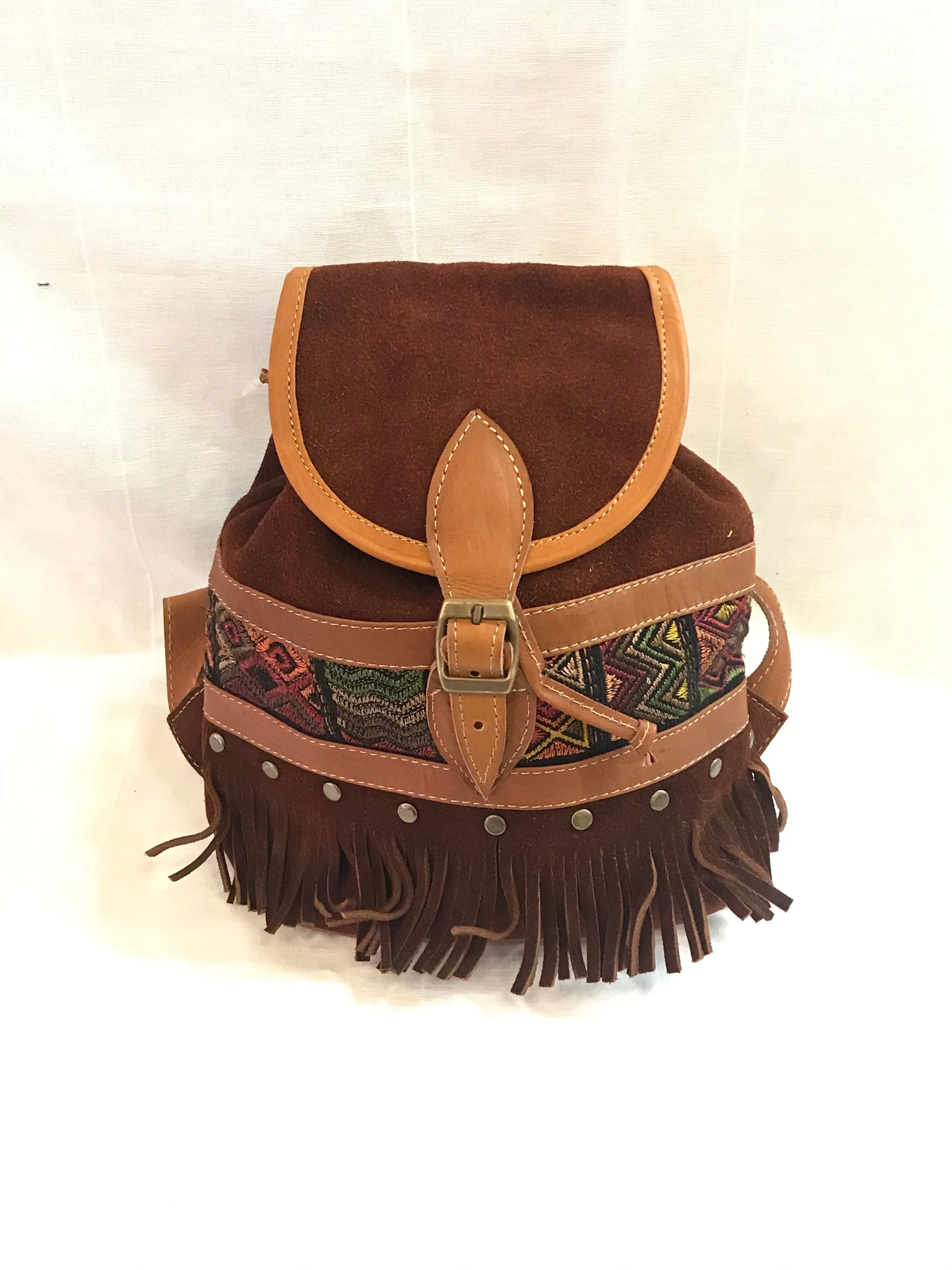 Fringe Suede Mini Backpack