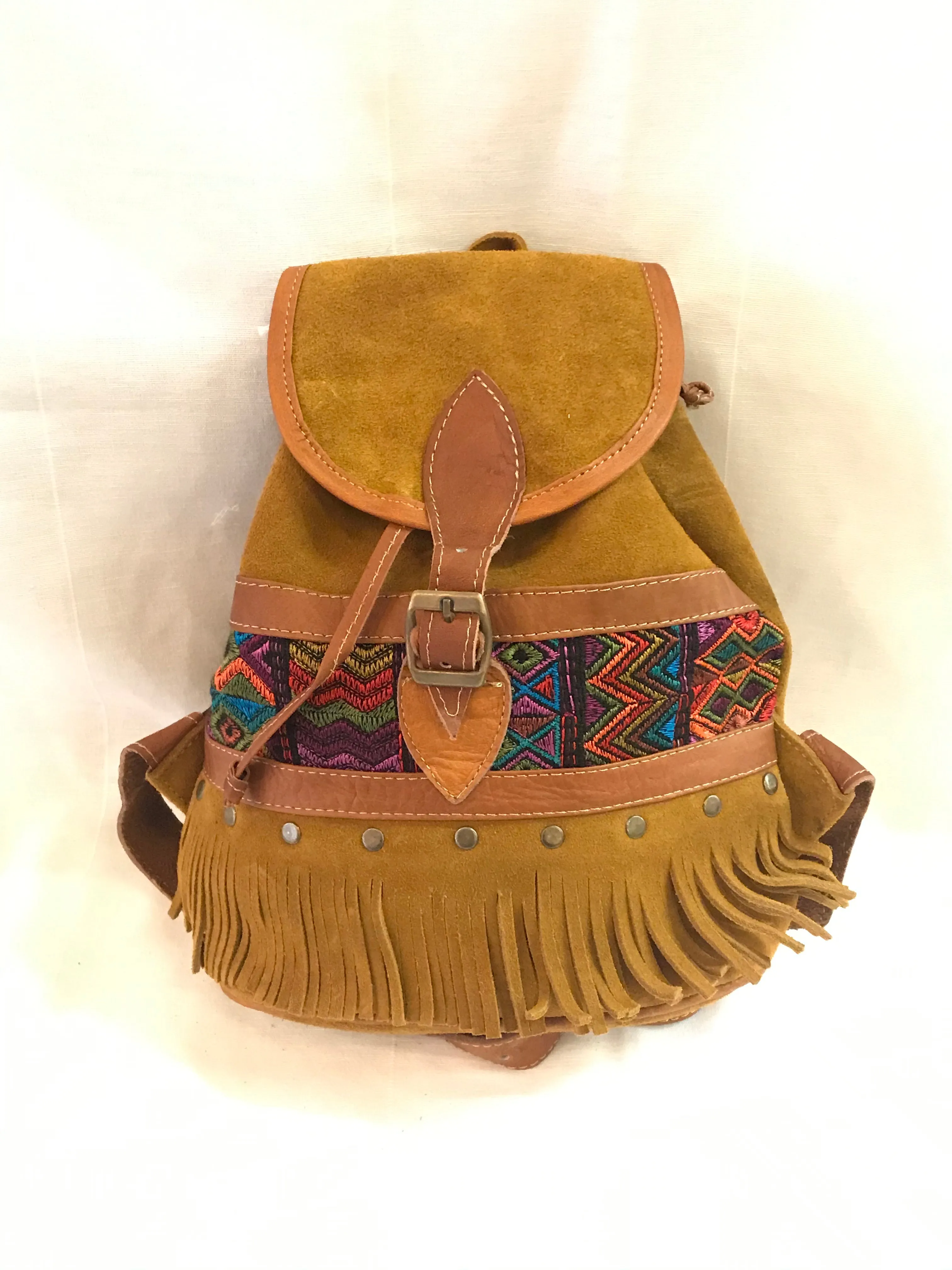 Fringe Suede Mini Backpack