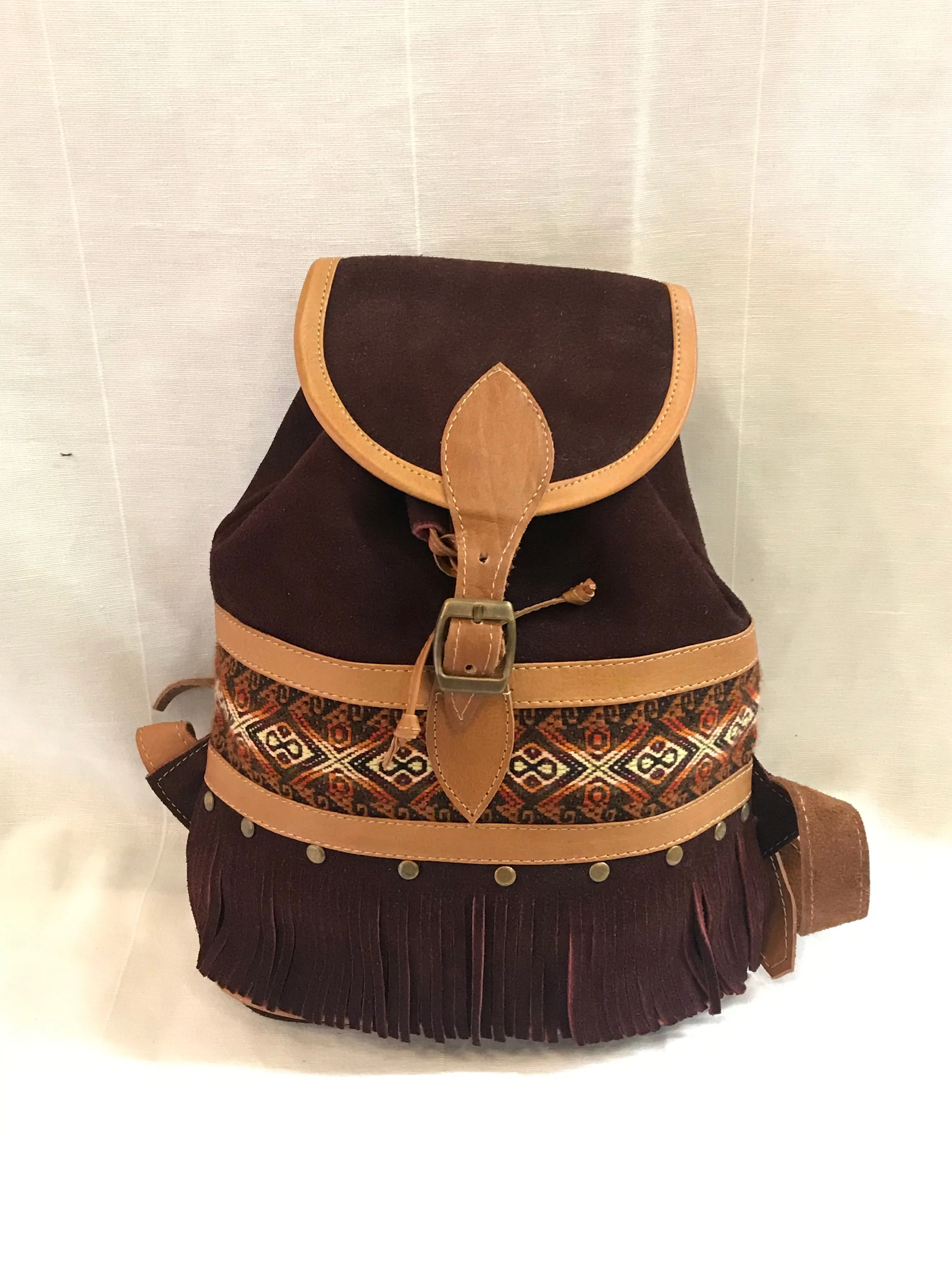 Fringe Suede Mini Backpack