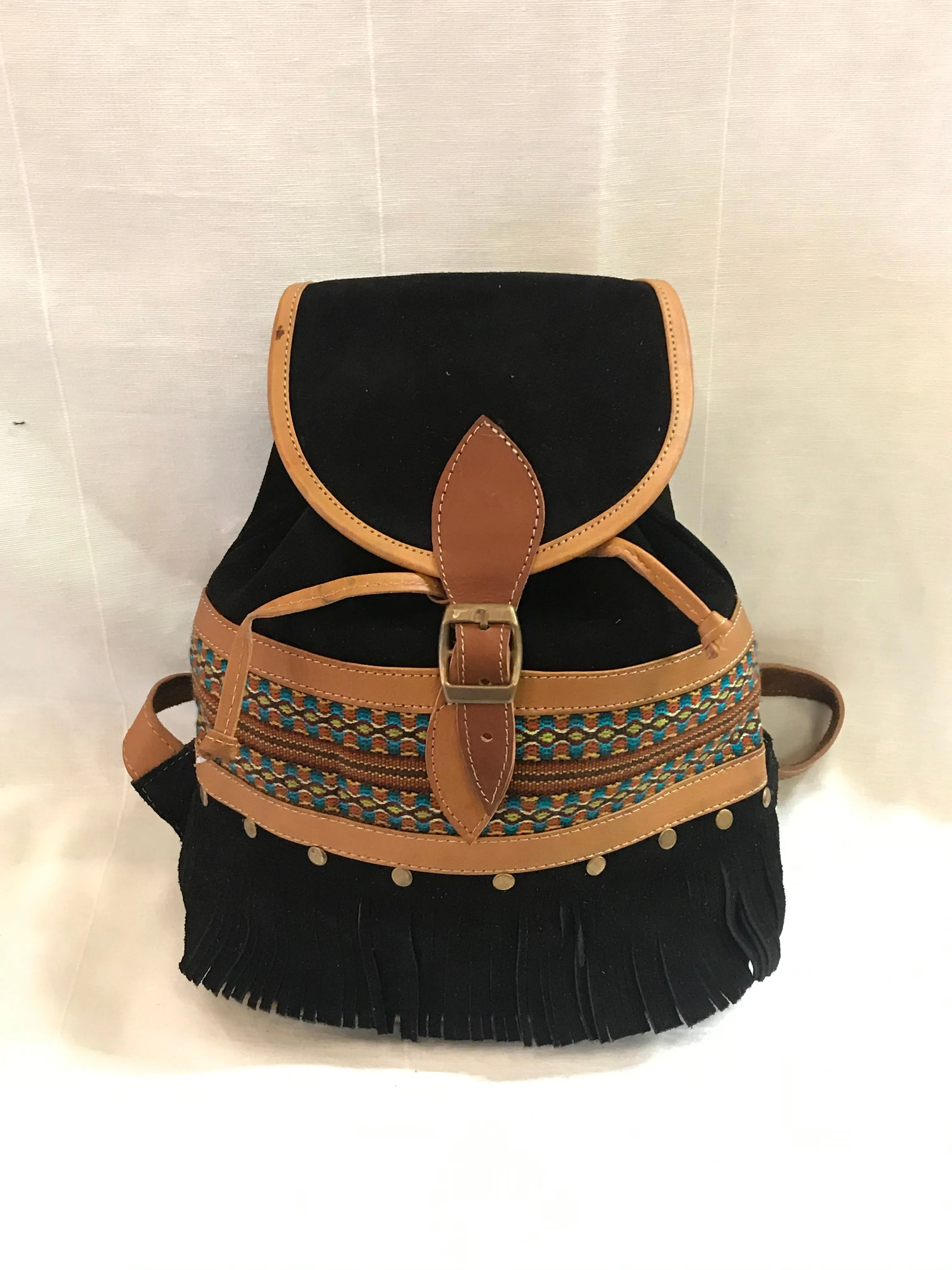 Fringe Suede Mini Backpack
