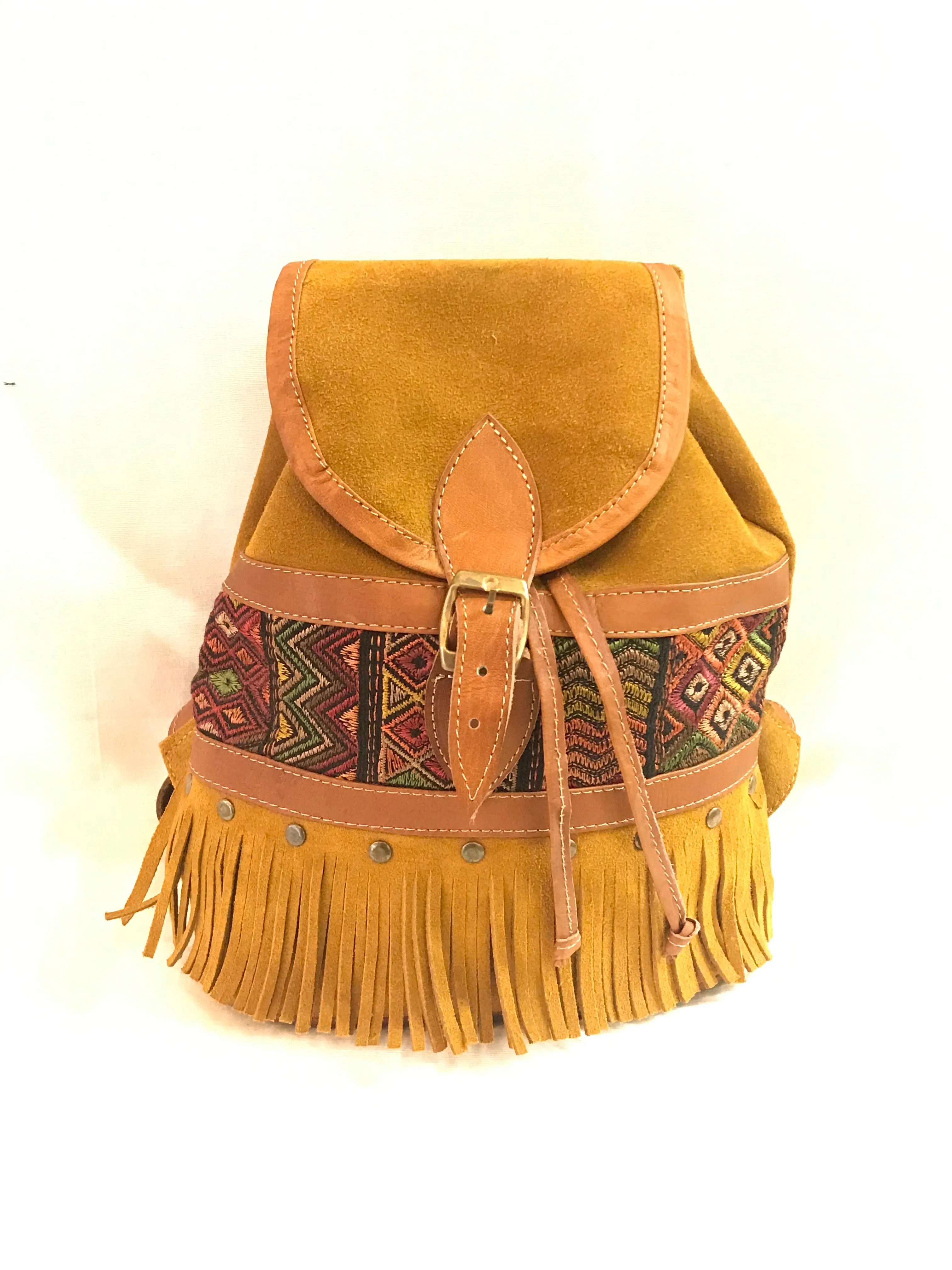Fringe Suede Mini Backpack