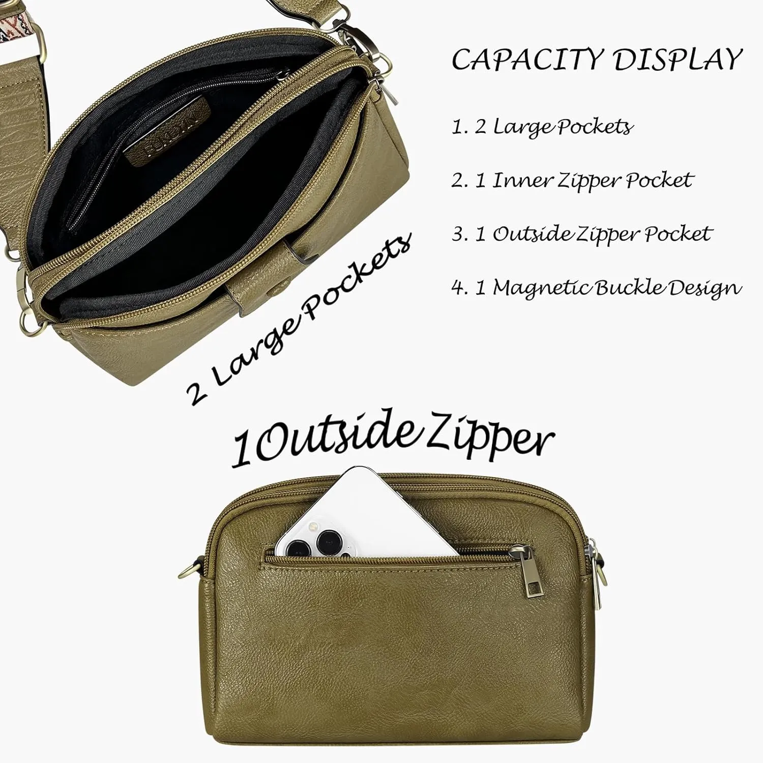 FUKUYIN Small Crossbody Bags for Women Vegan Leather Shoulder Purses Women's Crossbody Handbags