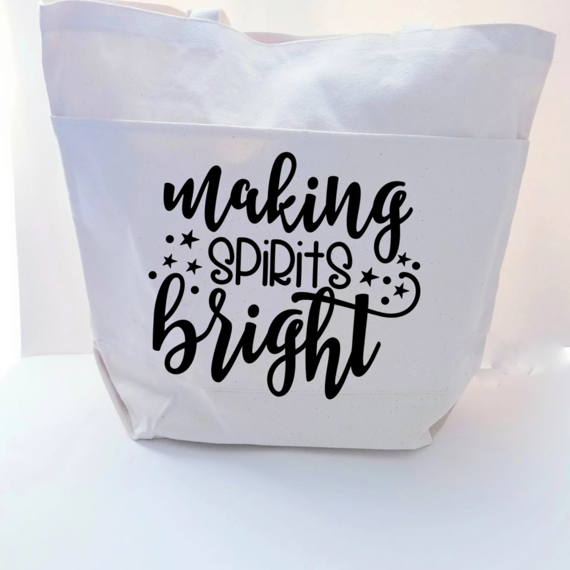Funny Tote Bag, Cotton Canvas Tote, Reusable Grocery Bag, Tote Bag with Pockets, Holiday Tote Bag, Farmers Market Bag, Funny Shopping Bag