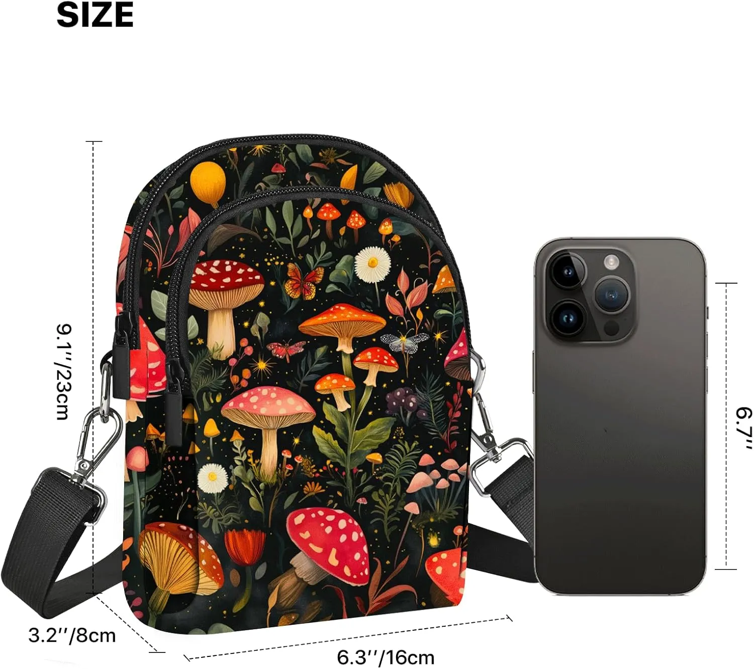 FyLybois Crossbody Purse for Women Cell Phone Bag Casual Shoulder Bags Wallet with Adjustable Strap for Travel