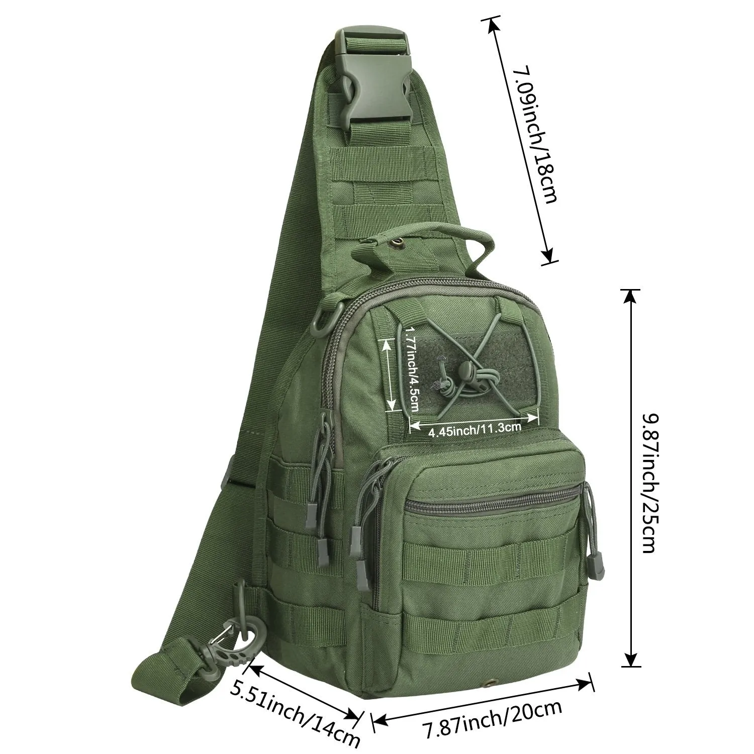G4Free Outdoor Tactical Backpack,Military Sport Pack Shoulder Backpack Army Green
