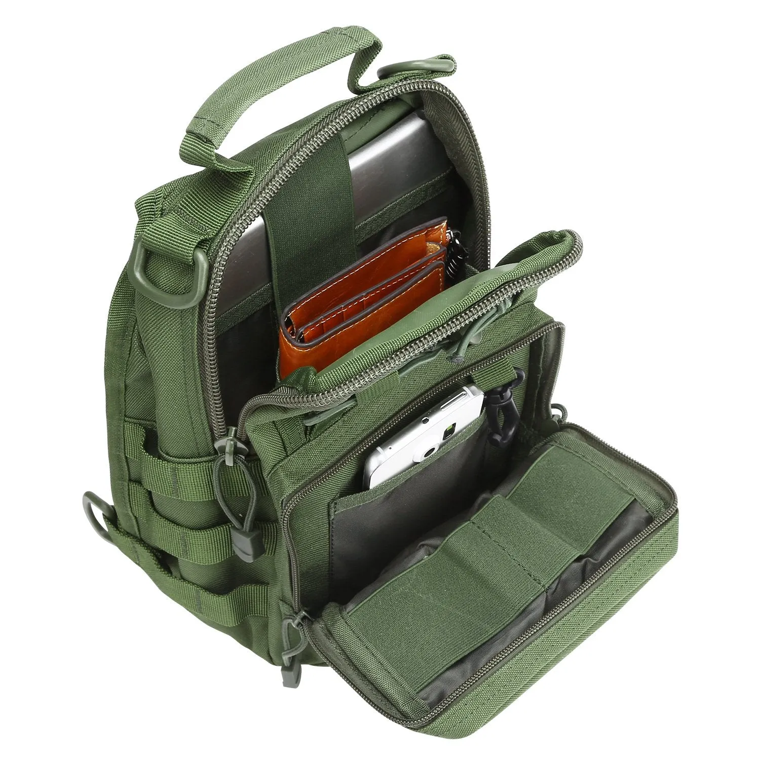 G4Free Outdoor Tactical Backpack,Military Sport Pack Shoulder Backpack Army Green