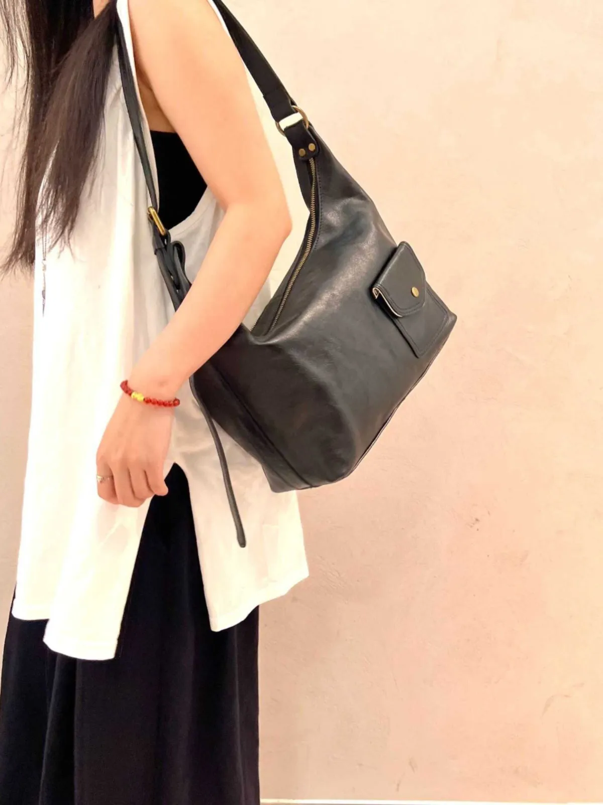 Genuine Leather Hobo Bags Womens Slouch Hobo Purse