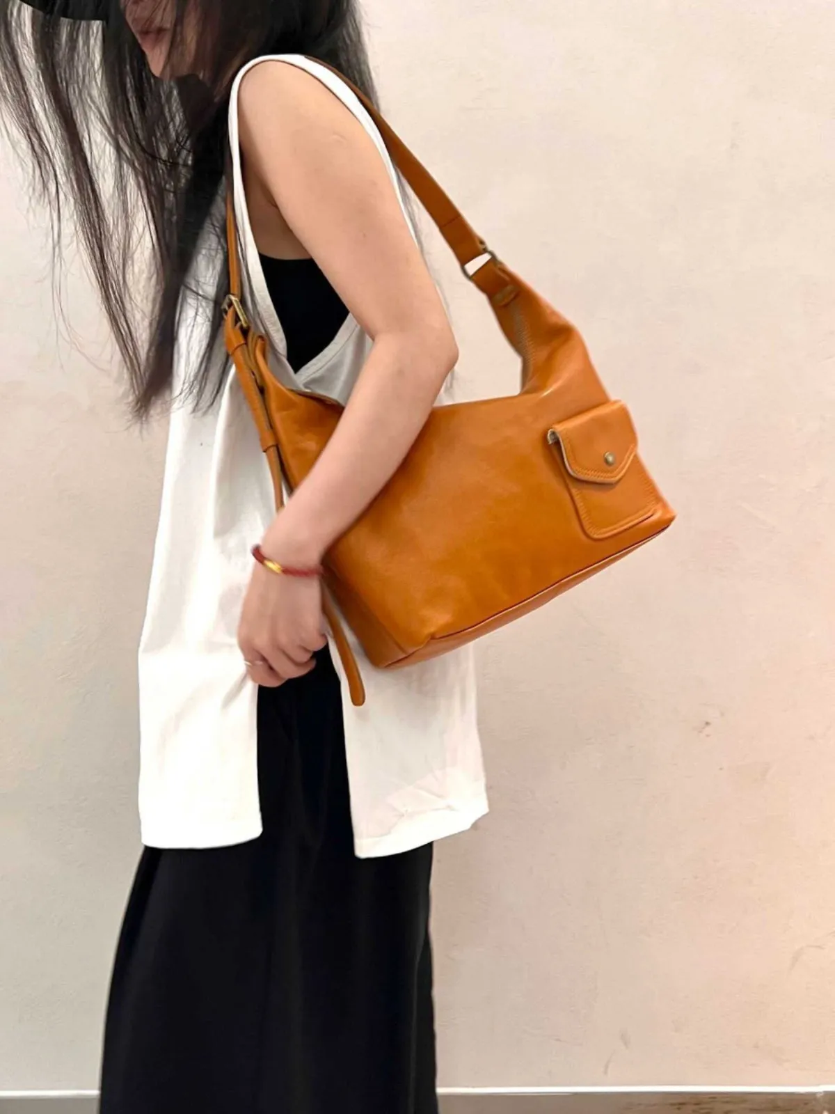 Genuine Leather Hobo Bags Womens Slouch Hobo Purse