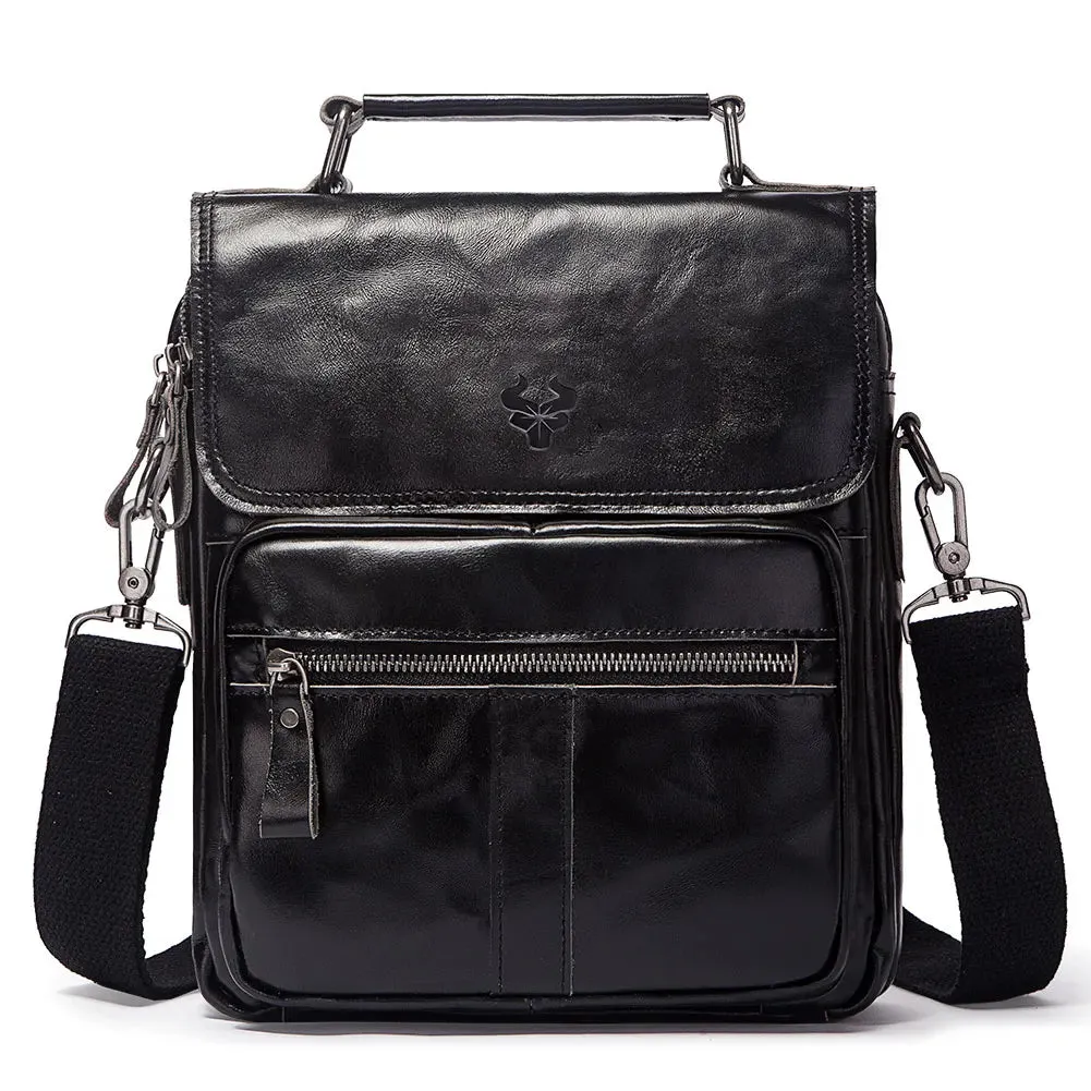 Genuine Leather Men's Shoulder Bag Luxury Work Business Messenger Bags