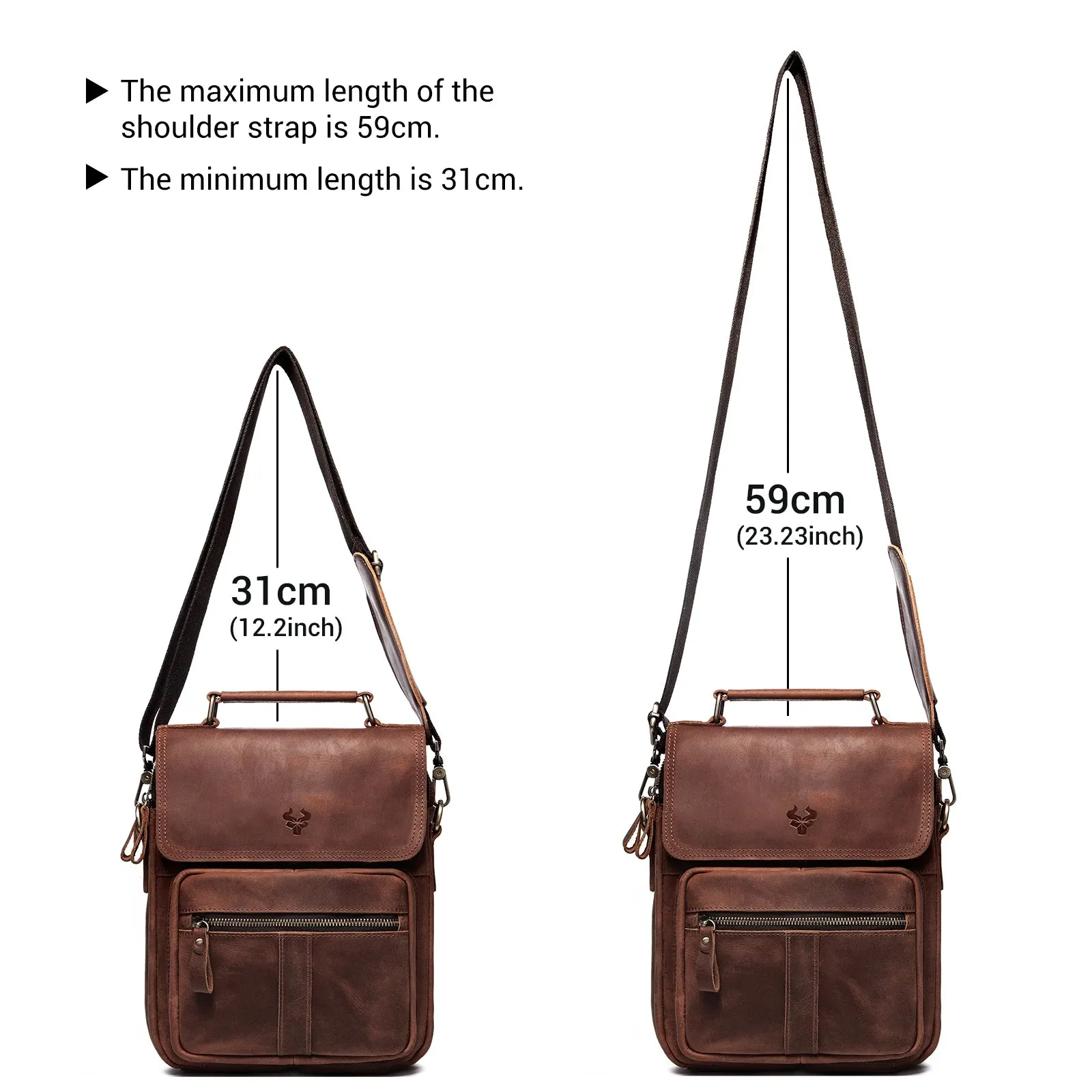Genuine Leather Men's Shoulder Bag Luxury Work Business Messenger Bags