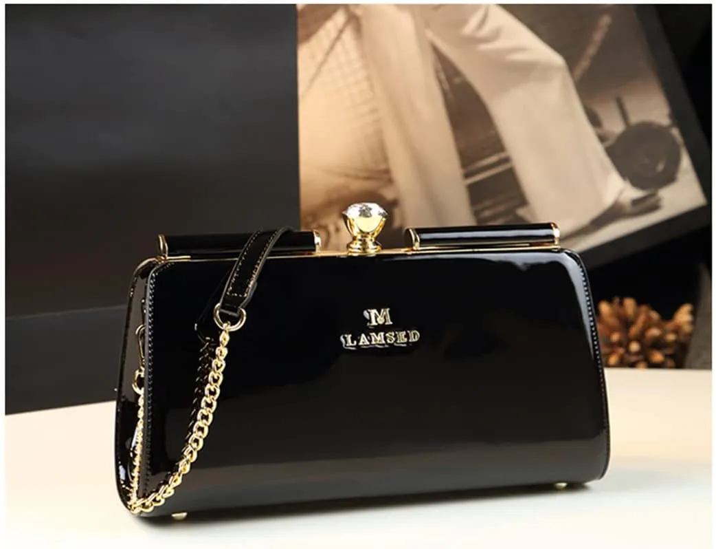 Genuine Leather Women's Top Handle Satchel Crossbody Handbags Clutch Evening Bag Purses Small Shoulder Bags