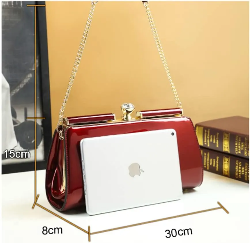 Genuine Leather Women's Top Handle Satchel Crossbody Handbags Clutch Evening Bag Purses Small Shoulder Bags