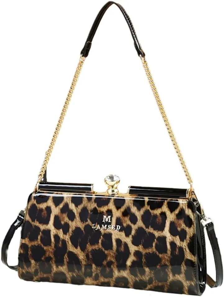 Genuine Leather Women's Top Handle Satchel Crossbody Handbags Clutch Evening Bag Purses Small Shoulder Bags