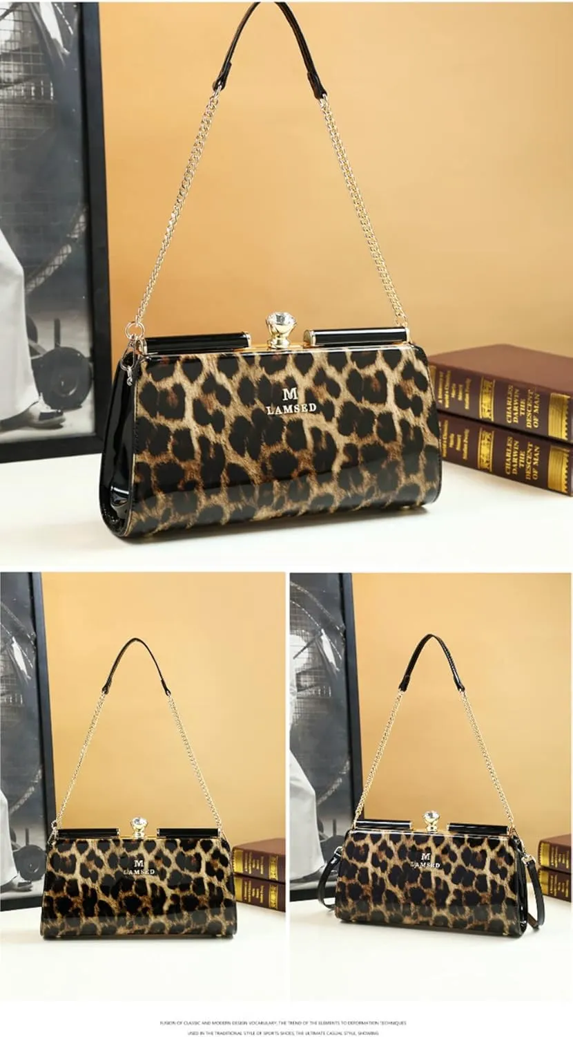Genuine Leather Women's Top Handle Satchel Crossbody Handbags Clutch Evening Bag Purses Small Shoulder Bags