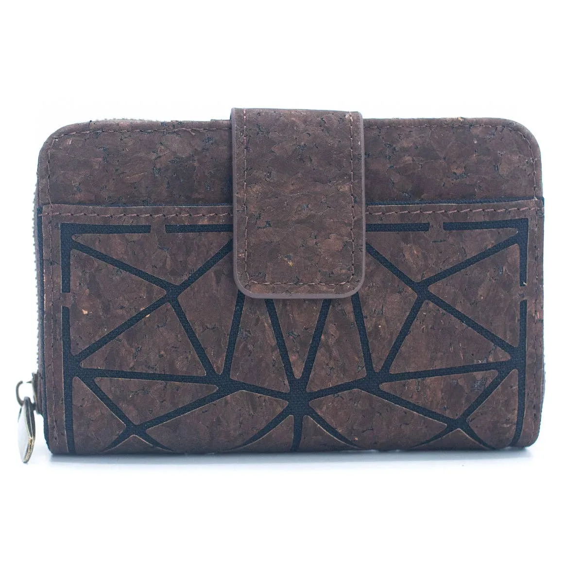 Geometric Cork Trifold Wallet
