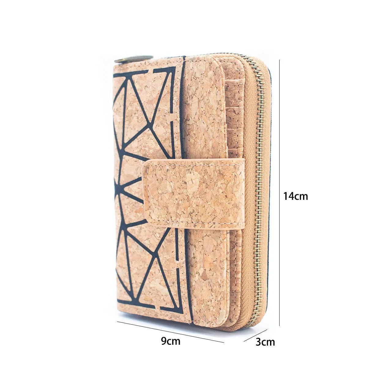 Geometric Cork Trifold Wallet