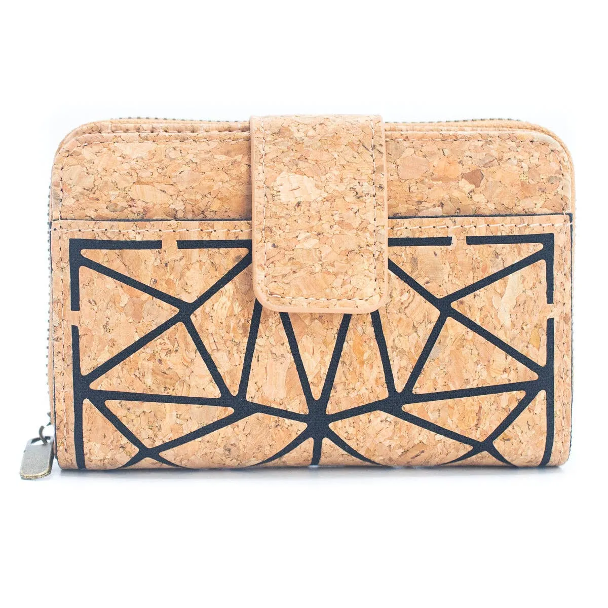 Geometric Cork Trifold Wallet