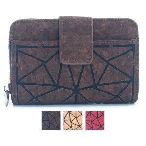 Geometric Cork Trifold Wallet