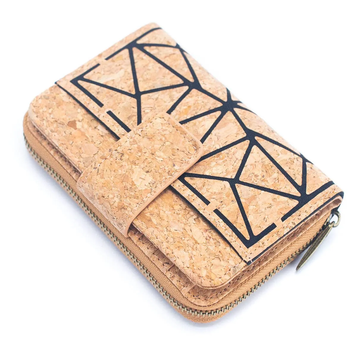 Geometric Cork Trifold Wallet