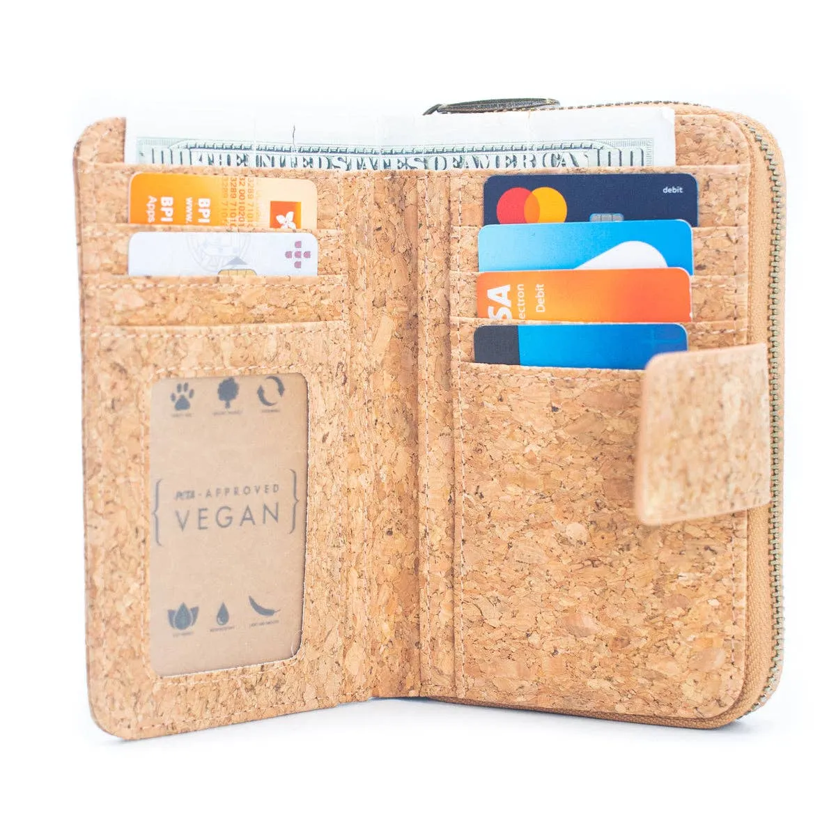 Geometric Cork Trifold Wallet