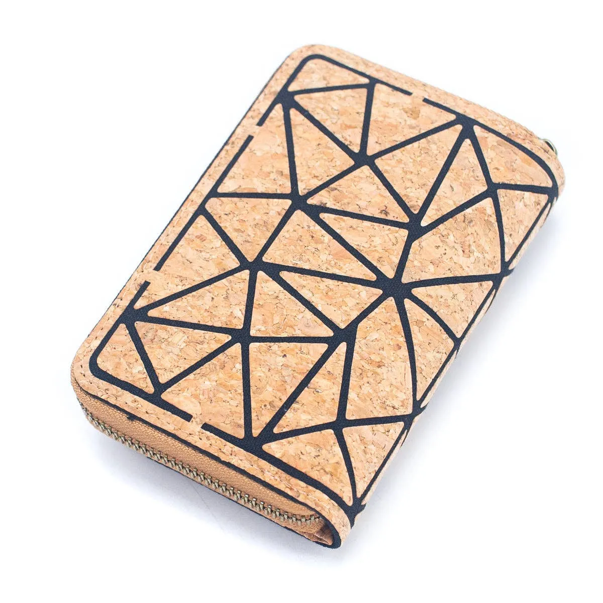 Geometric Cork Trifold Wallet