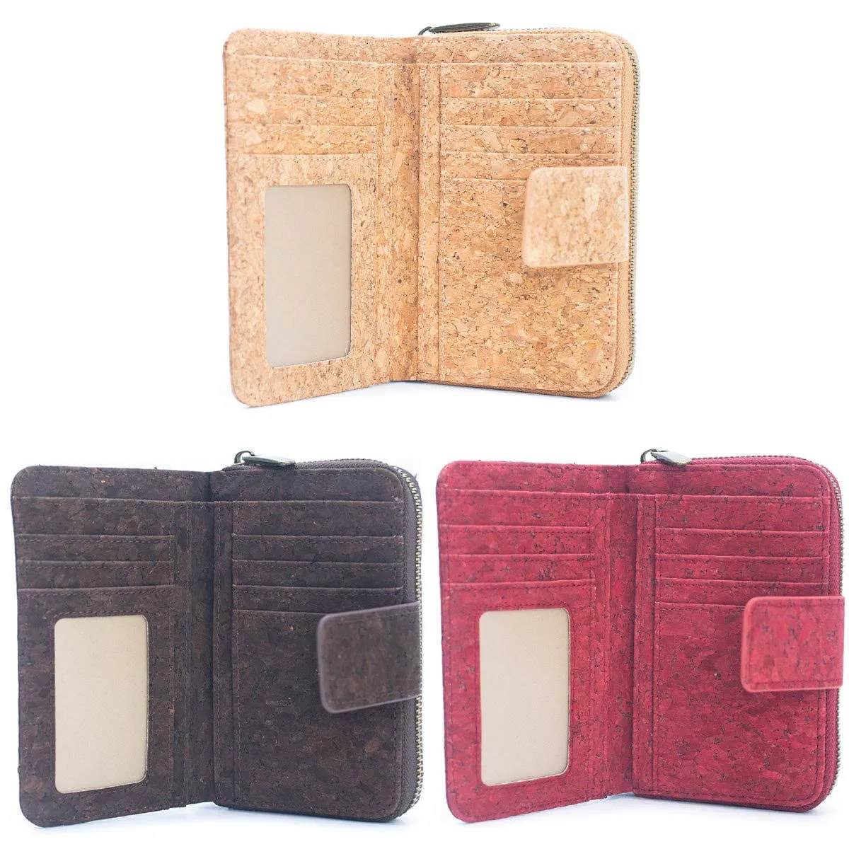 Geometric Cork Trifold Wallet