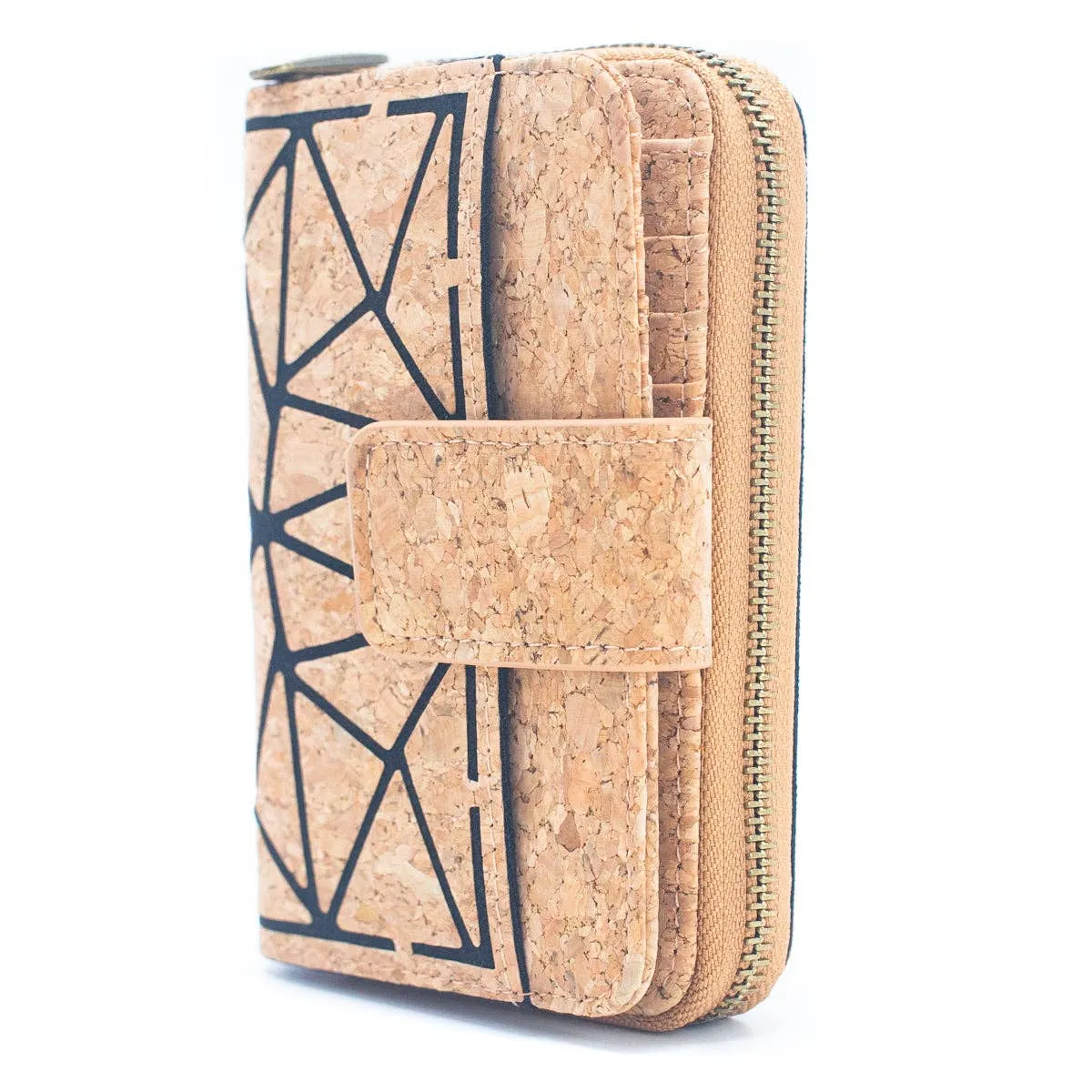 Geometric Cork Trifold Wallet