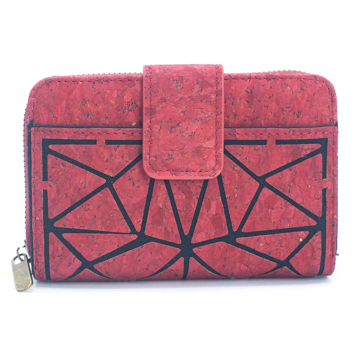 Geometric Cork Trifold Wallet