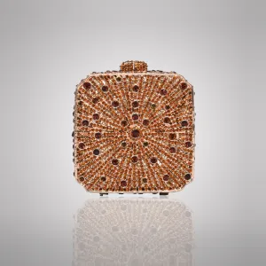 Gorgeous Gold Swarovski Crystal Clutch | C910